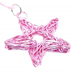 Chaos Wire Star Pink Pendant